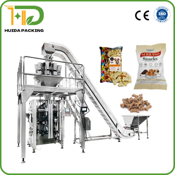 Pet Food & Product Automatic Packaging Machines Granule Snacks Vertical Packing Machine Treats Bagging Equipment with Multihead Weigher 