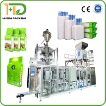 Automatic Brick-shape Big Bag Grains Weighing Filling Shaping Vacuum Packing Packaging Machine for 15kg 25kg Rice and Dry Coffee Beans