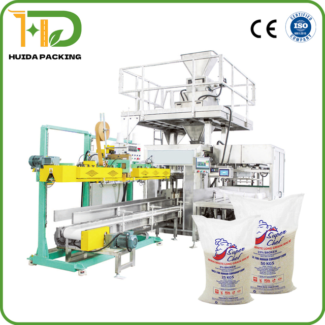 Rice Packaging Machine 25kgs-50kgs Bagging Machine High-speed Automatic Open Mouth Woven Bag Grain Packing Machine