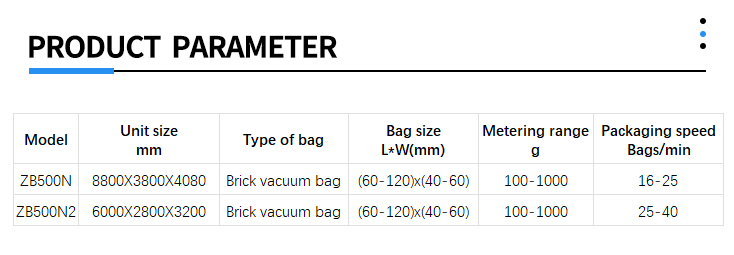 2-Vacuum Packaging Machine Unit‬ Huida Pack parameter