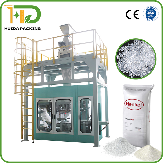 Hot Glue Automatic Vertical Form Fill Seal Ffs Packaging Machine for New Materials Powder and Granule 25kg 50kg Bag