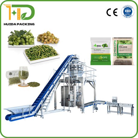 Hop Pellets Automatic Packing Machine Vacuum and Nitrogen Filled VFFS Vertical Packaging Machine