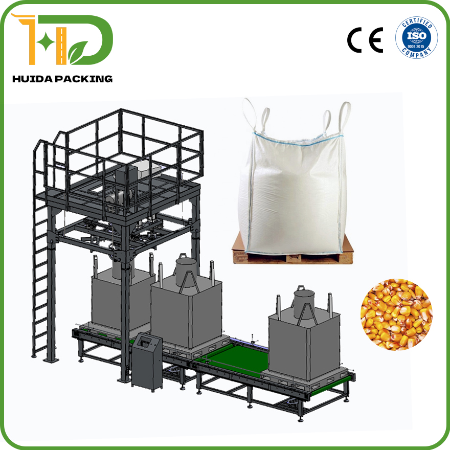 FIBC Bagging Machinery Bulk Bag Filling Station Automatic Big Bag Packaging Line Seed Packing Line Super Sack Filling with Corn Seeds