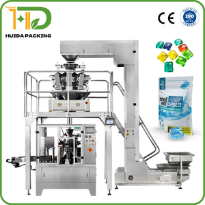 Huida Laundry Detergent Capsules Rotary Premade Pouch Packaging Machine with Multihead Combined Scale
