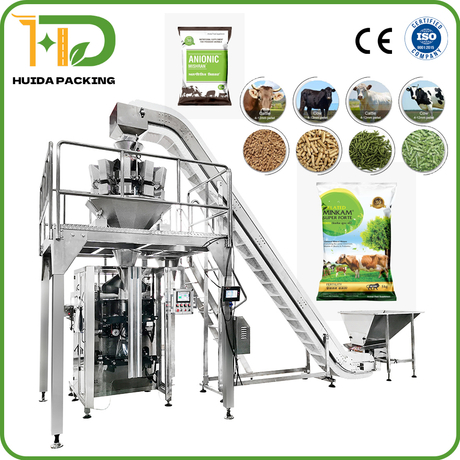 1kg-5kg Plastic Cattle Feed Pellet Packaging Bag Packing Machine Animal Feed VFFS Vertical Packaging Systems Manufacturer