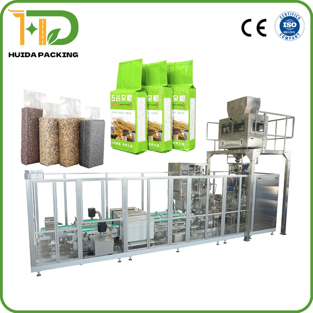 100g-1000g Grains, Beans, Seeds, Coffee, Oats, Nuts Auto Bag Filling Vacuum Sealing Packing Machine Brick Bag Packaging Machine