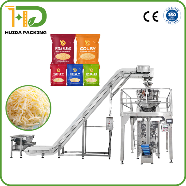 Vertical Packaging Equipment Automatic VFFS Packing Machine for 500g, 1kg or 5kg bags Grated Cheese 