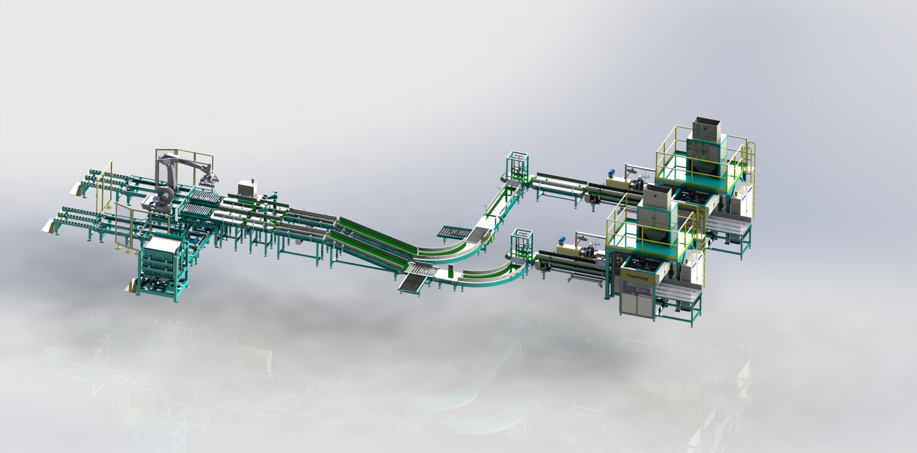 automatic packaging and palletizing production line (1)