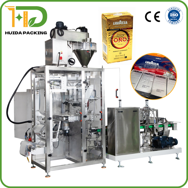 Automatic Coffee Powder Packaging Machine Vacuum Brick Bag Filler & Sealer with Nitrogen Flushing High-Speed Aroma Preservation, Commercial-Grade Packer for Freshness & Shelf Life