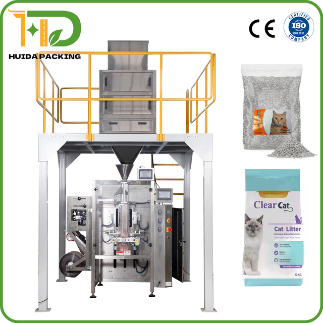 China-Made Automatic Cat Litter Packaging Machine | 1.5-8kg Vertical Form Fill Seal (VFFS) Bagging System | Factory Direct Dust-Proof Packer for Bentonite/Tofu Litter | Manufacturer Price
