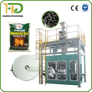 Biocarbon Bagging Machine Biocoal Torrefied Wood Pellets Automatic FFS Tubular Film Packaging Equipment Biochar Packing Machine Manufacturer