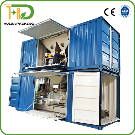 25-50kg Outdoor Movable, Container-type Heavy Bag Fully Automatic Bagging Equipment Packaging Machine for Port Terminals