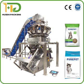 China Factory Automatic Inclined VFFS Machine | 1.5-3kg (3.3-6.6lb) Cat Litter Bagging System | Anti-Dust Tilted Packer for Bentonite/Tofu Sand | Manufacturer Direct