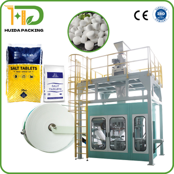 Salt Tablets Bagging Machine Automatic Water Softening Salt FFS Tubular Film Packaging Equipment Industrial Water Softener Salt Packaging Machine Manufacturer PDV Salt Packing Equipment Factory