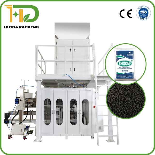 Automatic 25kg 50kg Big Bag Filling and Palletizing System for Organic Manure Granules | Leading Packaging Machine Factory in China | Direct Source