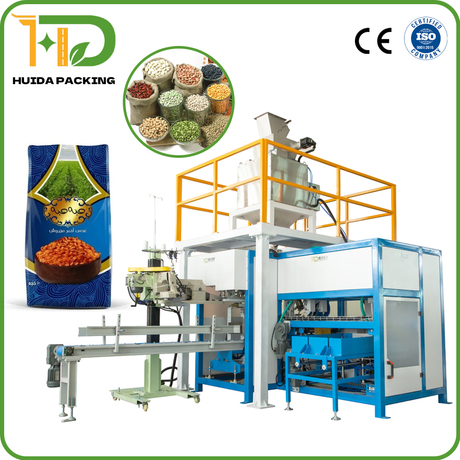 Chickpea, Seed and Pulses Packaging Machine 25 Kg Open Mouth Premade BOPP Bag Automatic Bagging & Filling Machine Manufacturer