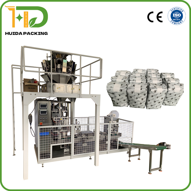 Brick Pack Forming Machine for 250 and 1000g Bag of Pasta with Label TB1000 Square Bottom( Carousel ) with Label Packaging Machine