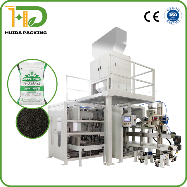 Fully Automatic 50kg Granule Packing & Palletizing Line for Phosphate Rich Organic Manure | China OEM Packaging Machinery Manufacturer | Factory Direct Solution