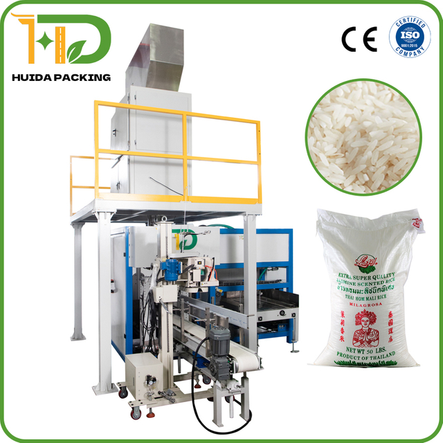 Automatic 25kg/50kg Rice Bagging & Palletizing System | Chinese Grain Packaging Machine Factory | Dust-Free Filling
