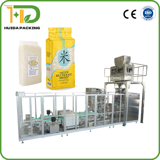 1 KG Rice Automatic Packaging Machine 25-40 Bags Per Minute Brick Bag Fully Automatic Rice Vacuum Packing Machine Manufacturer