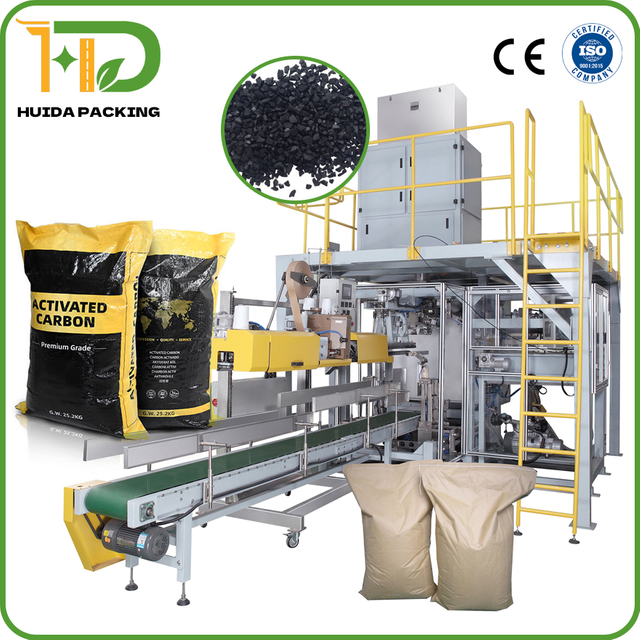 Automatic Bagging Mchine for Activated Carbon Granules Bag 25 Kg Open Mouth Bag Packaging Machine OEM ODM Customization Manufacturers