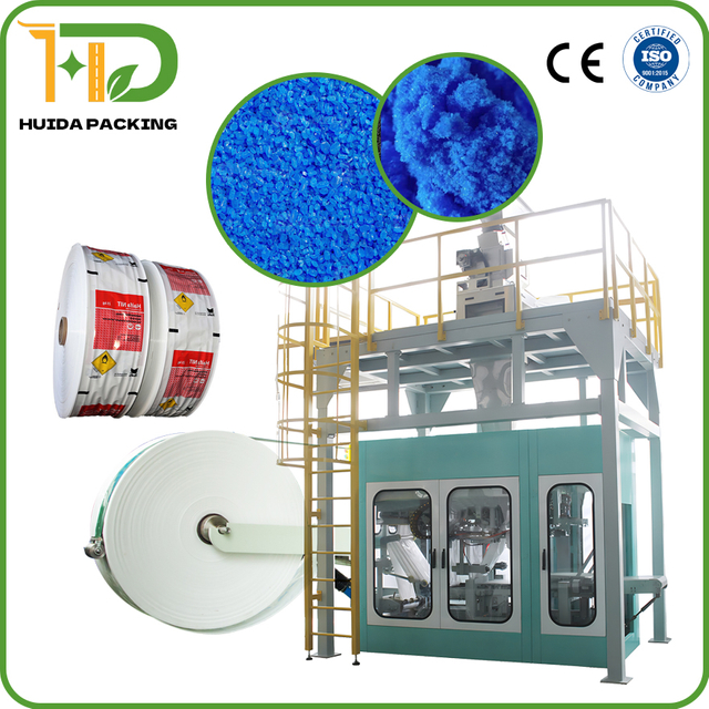 Form, Fill and Seal Bagging Machines for Copper Sulfate FFS Heavy Duty PE Tubular Film Packaging Machine Tubular Reel Bagging Systems Manufacturer Factory