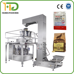 High-precision Multi-functional Packing Fully Automatic Rotary Stand-up Doypack Bag-feeding Zipper Granule Packaging Machine