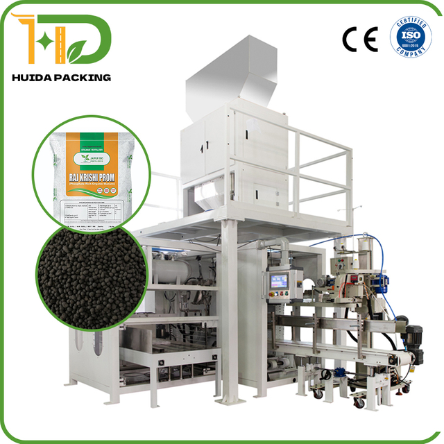 Automatic 50kg Granule Packaging and Robotic Palletizing for Corrosive Fertilizer (Organic Manure) | Chinese Industrial Packaging Equipment Supplier | Source Factory