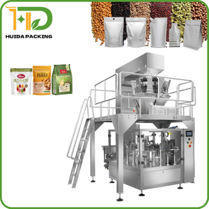 Puff Corn Soft Candy And Nuts Automatic Pre-made Pouch Doypack Packing Machine Granules Packaging Machine with Multihead Weigher