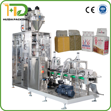 Automatic Granules & Powders Vacuum Packaging Machine Brick Bag Filler & Sealer with Nitrogen Flushing High-Speed Precision Dosing, Airtight Sealing System Industrial-Grade Packer for Freshness Protec
