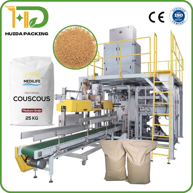 Hard Wheat Couscous 25kg Kraft Paper Bag Packing Machine Bagging Machine Full Auto Open Mouth Bag Filling Machines