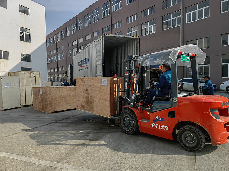 HUIDA PACKING Sets Sail with Glory Indian Client's 25kg & 50kg Sago Packaging and Palletizing Lines Successfully Commissioned, Ready for Shipment (5)