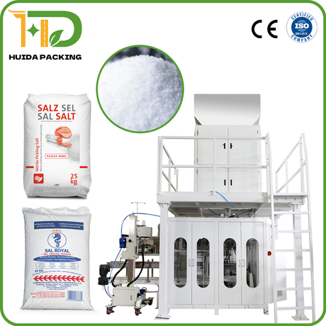 25-50kg Fully Automatic Salt Granule Packaging Machine Industrial Weighing & Bagging System High-Speed Auto Packing Equipment 