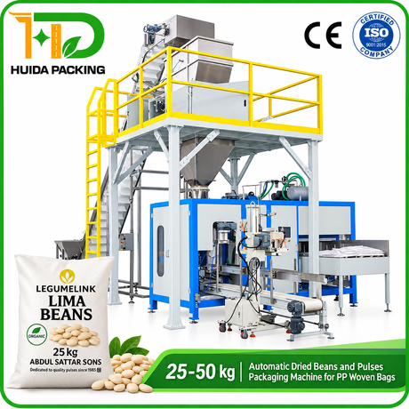 Automatic Dried Beans and Pulses Packaging Machine for 25–50 kg PP Woven Bags