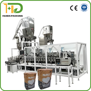 HUIDA PACKING Automatic Flour Packing Machine Factory for 1-5kg Kraft Paper Bag with Auger Filling System Wheat Corn Flour Brick Bag Packaging Line OEM Supplier China