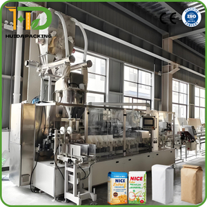 Automatic 1-5kg Flour Packing Machine Manufacturer for Kraft Paper Bag with Single Double Auger Filler Wheat Corn Flour Brick Bag Packaging Line OEM ODM Factory Supplier